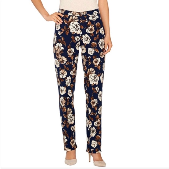 Isaac Mizrahi Pants - Isaac Mizrahi Floral Pants (HU23B8M)
